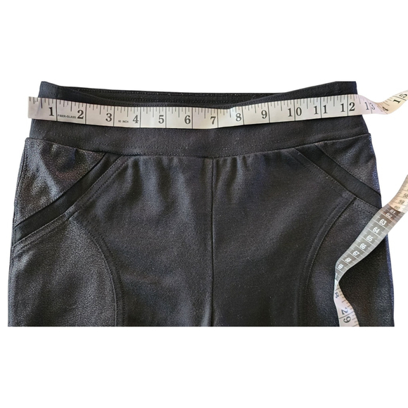 INC International Concepts Black Stretch Knit Pants Insets Women's 0 - Picture 8 of 8